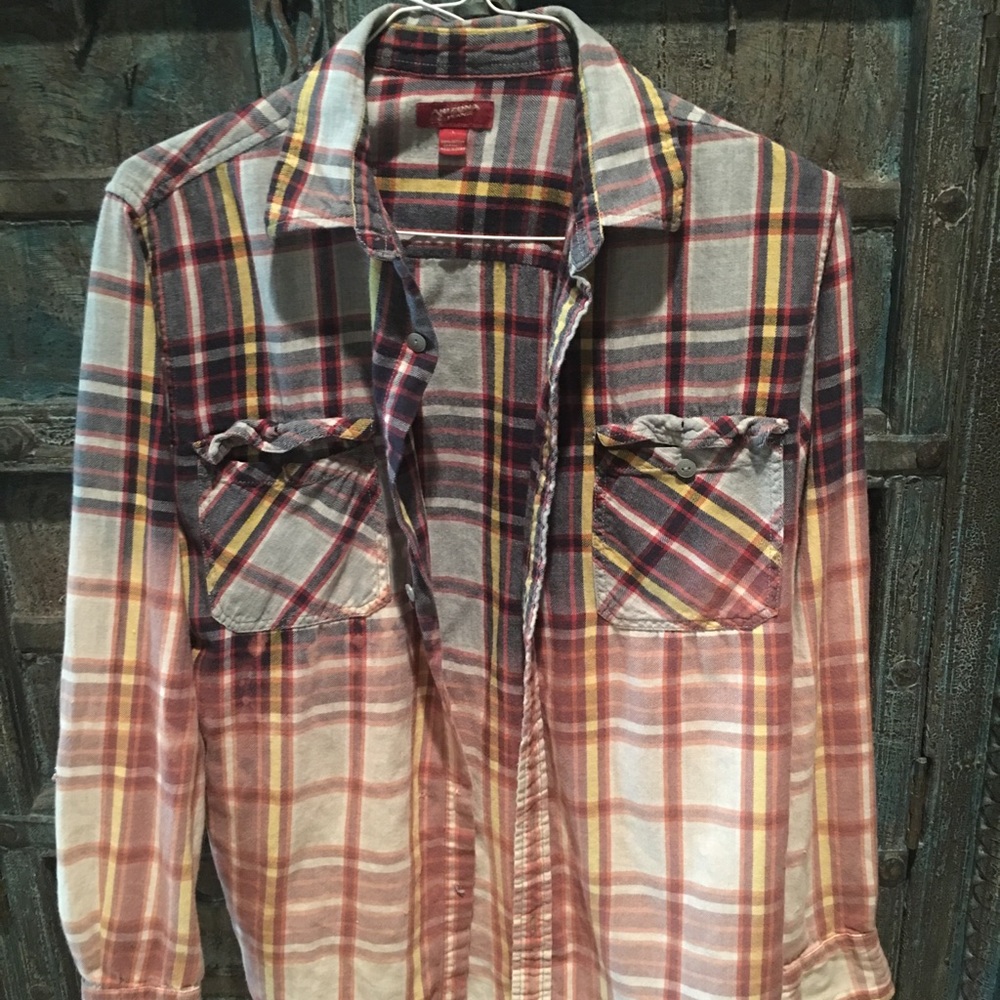 Acid washed/ bleached flannel
